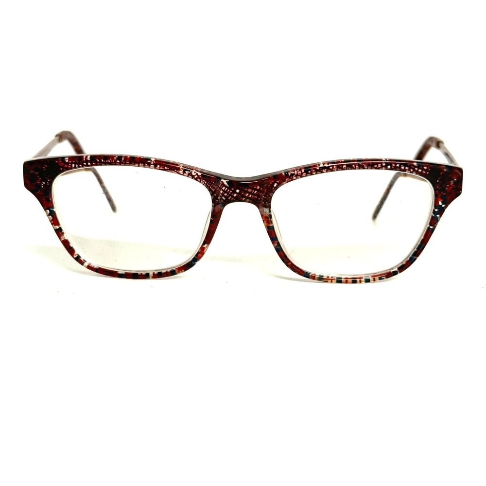 Kliik Denmark 574 490 Red Pattern Eyeglasses Frames 47-16-135 Cat Eye Women